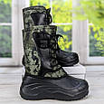 Чоботи чоловічі зимові піна на шнурівці чорні з хакі Progress 3692, фото 3