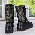 Чоботи чоловічі зимові піна на шнурівці чорні з хакі Progress 3692, фото 4