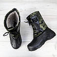 Чоботи чоловічі зимові піна на шнурівці чорні з хакі Progress 3692, фото 5