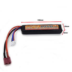 Акумулятор Li-Po 11.1V 1000mah - stick 20-40C моноблок Т-конектор (VBPower) (для страйкболу)