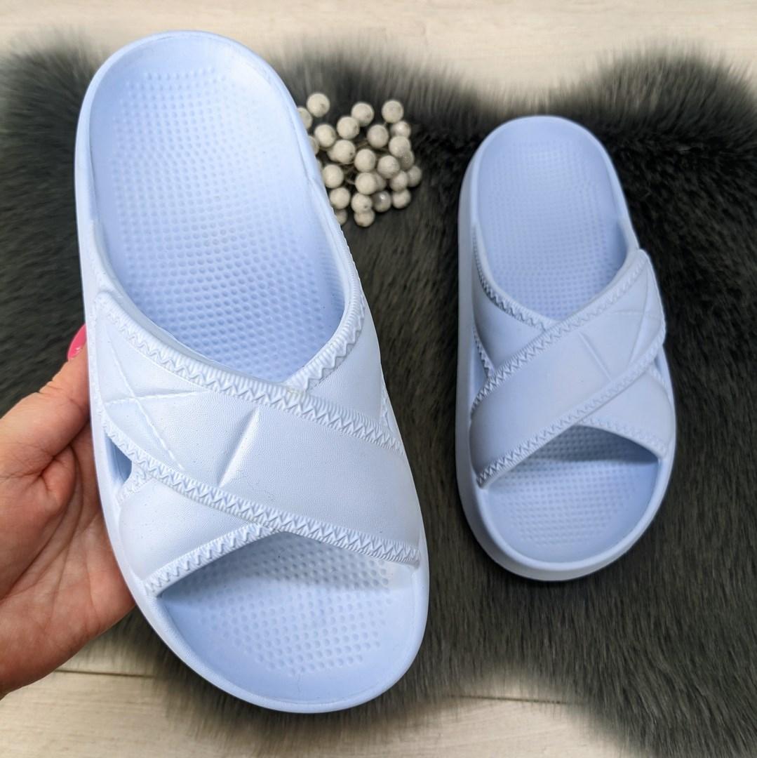 Шльопанці жіночі сланці пінкові блакитні (ірис) Даго Стиль 4364, фото 1