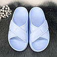 Шльопанці жіночі сланці пінкові блакитні (ірис) Даго Стиль 4364, фото 5