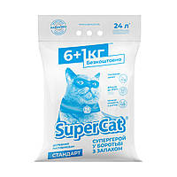 Наполнитель SuperCat стандарт, 6+1кг (синий)