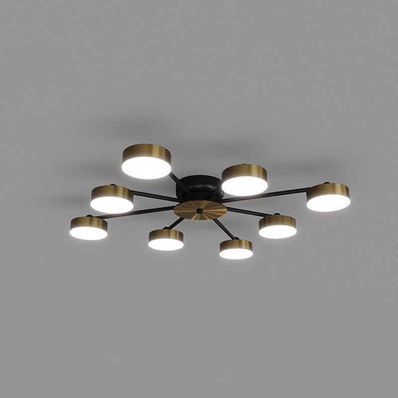 Сучасна світлодіодна люстра SV0058-8 BK+GD 3000К