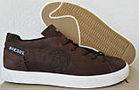 Diesel-стиль! Чоловічі коричневі шкіряні кеди туфлі кросівки Дуже зручні! 44 разів, фото 5