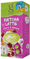 Упаковка напою G tea на основі зеленого чаю Matcha Latte Cherry & Almond 10 шт х 9 г
