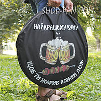 Вогнетривкий брезентовий чохол чорний для сковороди з диска борони 30 см (без принта), фото 3