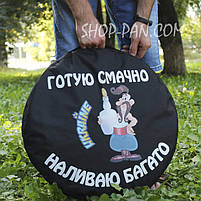 Вогнетривкий брезентовий чохол чорний для сковороди з диска борони 30 см (без принта), фото 4