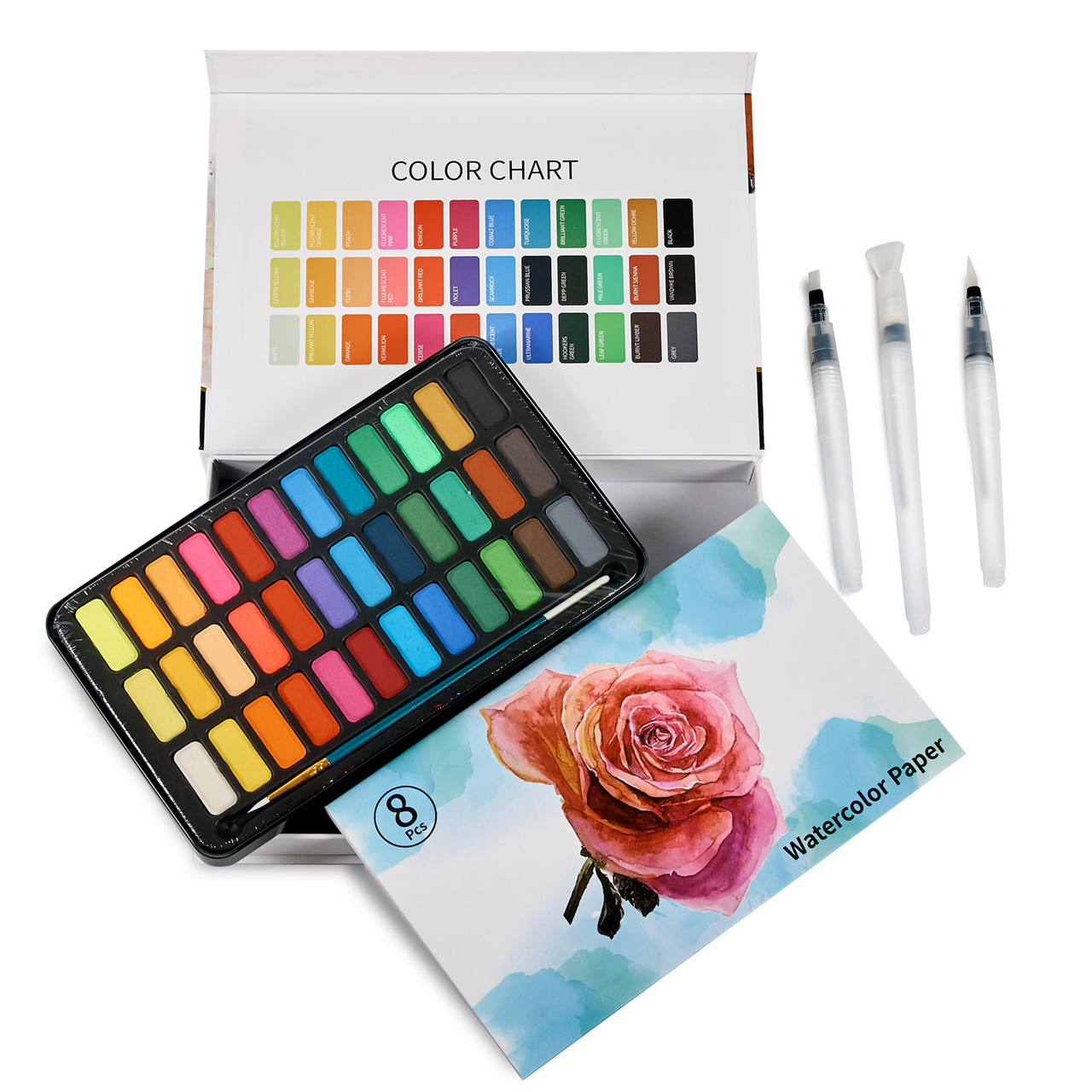 Подарунковий набір Акварельні фарби Professional Paint Set 36 кольорів + подарунок всередині, Відеоогляд!
