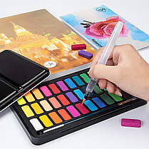 Подарунковий набір акварельних фарб для малювання Professional Paint Set 36 кольорів у металевому пеналі., фото 3