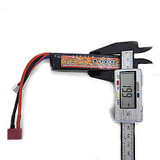 Акумулятор Li-Po 11.1V 1100mah - stick 20-40C моноблок Т-конектор (VBPower) (для страйкболу), фото 2