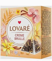 Чай чорний листовий з лапачо, пелюстками квітів апельсина та ароматом крем-брюле Lovare Crème Brulee 15