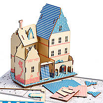 Дерев'яні 3D-пазли. Тривимірний конструктор-головоломка 21 см * 16 см * 23 см. Дерев'яний конструктор, фото 5