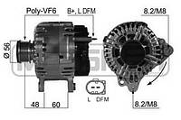 Генератор VW POLO (6R) / VW GOLF (1K1) / AUDI TT (8J9) / AUDI A3 (8P7) 1993-2022 г.