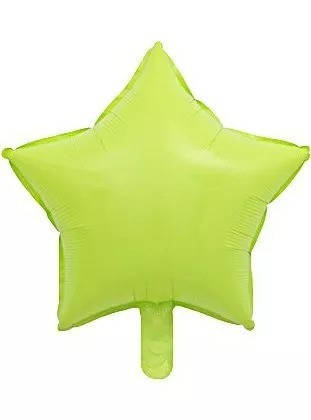 Кулька фольгована зірка 45см (18") | Салатовий макарун, фото 1
