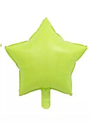 Кулька фольгована зірка 45см (18") | Салатовий макарун, фото 2