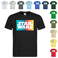 Черная мужская/унисекс футболка С принтом Звездные войны (12-6-4)