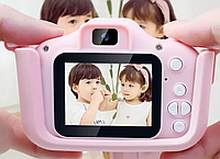 Цифровой фотоаппарат Котик с силиконовым чехлом Детская фотокамера с записью видео и играми
