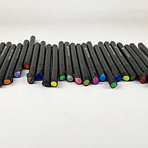Набір різнокольорових линеров ручок Fineliner Color в кейсі 24 кольору професійний набір для скетчів, фото 2
