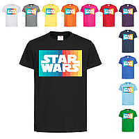 Черная детская футболка С принтом Звездные войны (12-6-4)