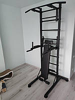 Спортивна шведська стінка турнік бруса лава в комплекті домашній спортивний куточок для всієї родини