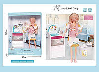 Кукла A 786-1 высота 30 см, младенец, съемная обувь, аксессуары, пеленальный столик, в коробке