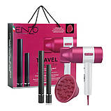 Набір для укладання волосся 3в1 (фен, плойка велика, плойка маленька) ENZO-139, фото 2