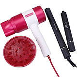 Набір для укладання волосся 3в1 (фен, плойка велика, плойка маленька) ENZO-139, фото 3