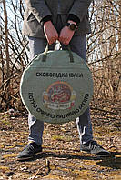 Вогнетривкий брезентовий чохол чорний для сковороди з диска борони 30 см (без принта), фото 6