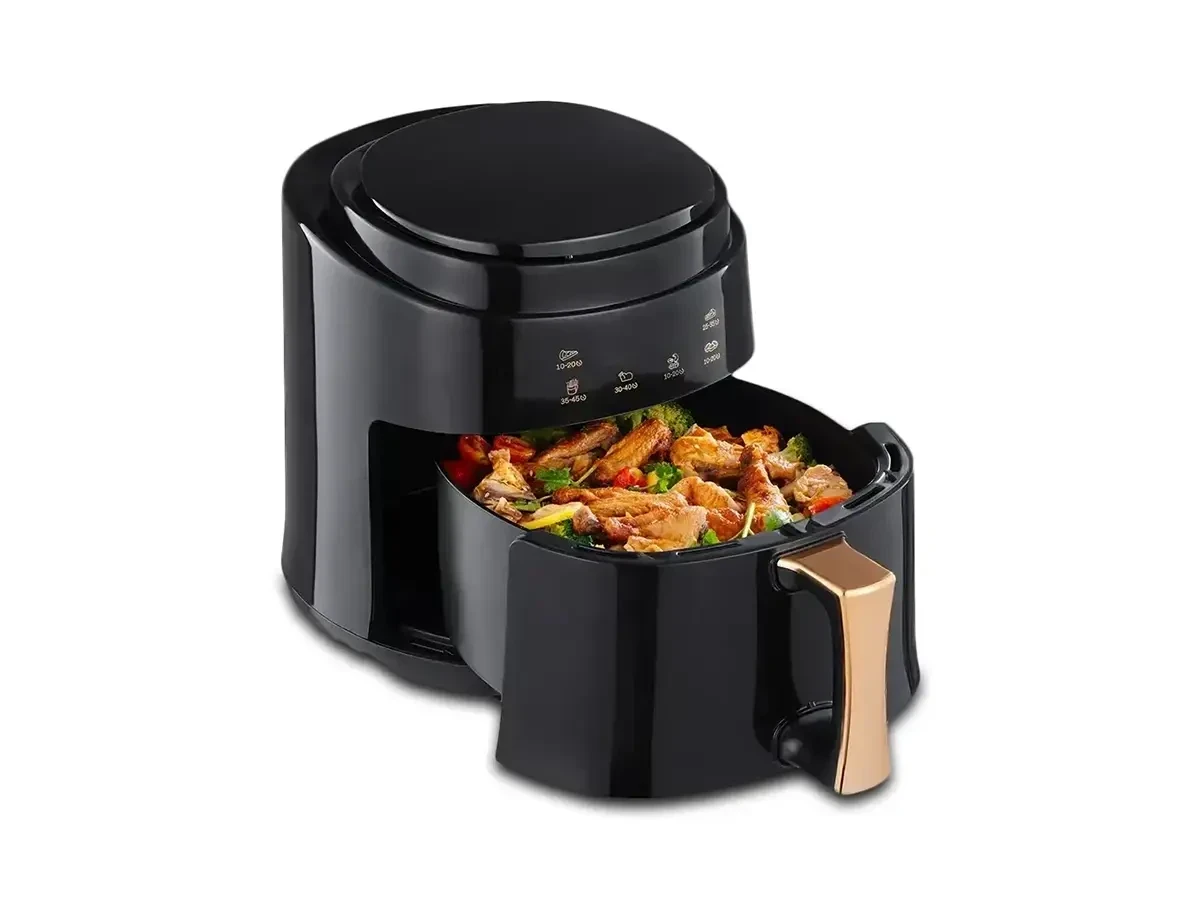 Аерофритюрниця без олії Su Tai потужність 1800 Ватів 8 літрів, регулювання температури (чорна), фото 1