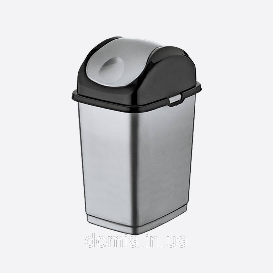 Ведро мусорное Slim з кришкою DUNYA PLASTIK ТУРЦИЯ 50 л. 9405