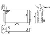 Радиатор отопления VW TRANSPORTER T4 (70E, 70L 1990-2004 г.