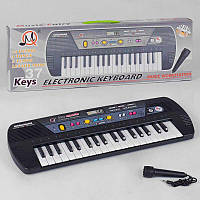 Пианино игрушечное MQ 031 FM на батарейках, с микрофоном, FM Radio, 37 клавиш, мелодии, в коробке