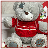 Небольшая мягкая игрушка для женщин медвежонок плюшевый 24 см, игрушка медведь тедди, дополнение к подарку