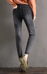 Сірі жіночі джинси скіні на резинці "Abby" Зручні повсякденні якісні жіночі джинси скіні