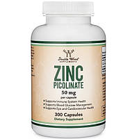 Микроэлемент Цинк Double Wood Supplements Zinc Picolinate 50 mg 300 Caps PP, код: 7950893