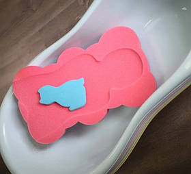 Поролонова вкладка Badum Maxi в дитячу ванну з анатомічною виїмкою Mumlove Рожевий