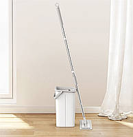 Комплект для уборки ведро и швабра с отжимом EasyMop 10л Белый