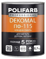 Эмаль Polifarb DekoMal ПФ-115 орех светлый, 0,9 кг