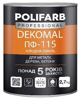 Эмаль Polifarb DekoMal ПФ-115 темно-зеленая, 0,9 кг