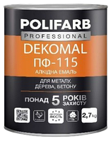 Эмаль Polifarb DekoMal ПФ-115 светло зеленая, 0,9 кг.