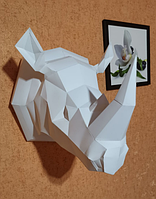 PaperKhan конструктор из картона 3D фигура носорог Паперкрафт Papercraft подарочный набор сувернир игрушка