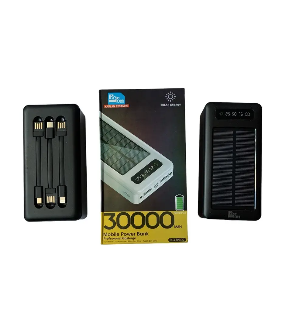 

ПоверБанк PowerBank Paleon PLO-SP30G 30000mAh на солнечных батареях. Внешний аккумулятор Power Bank