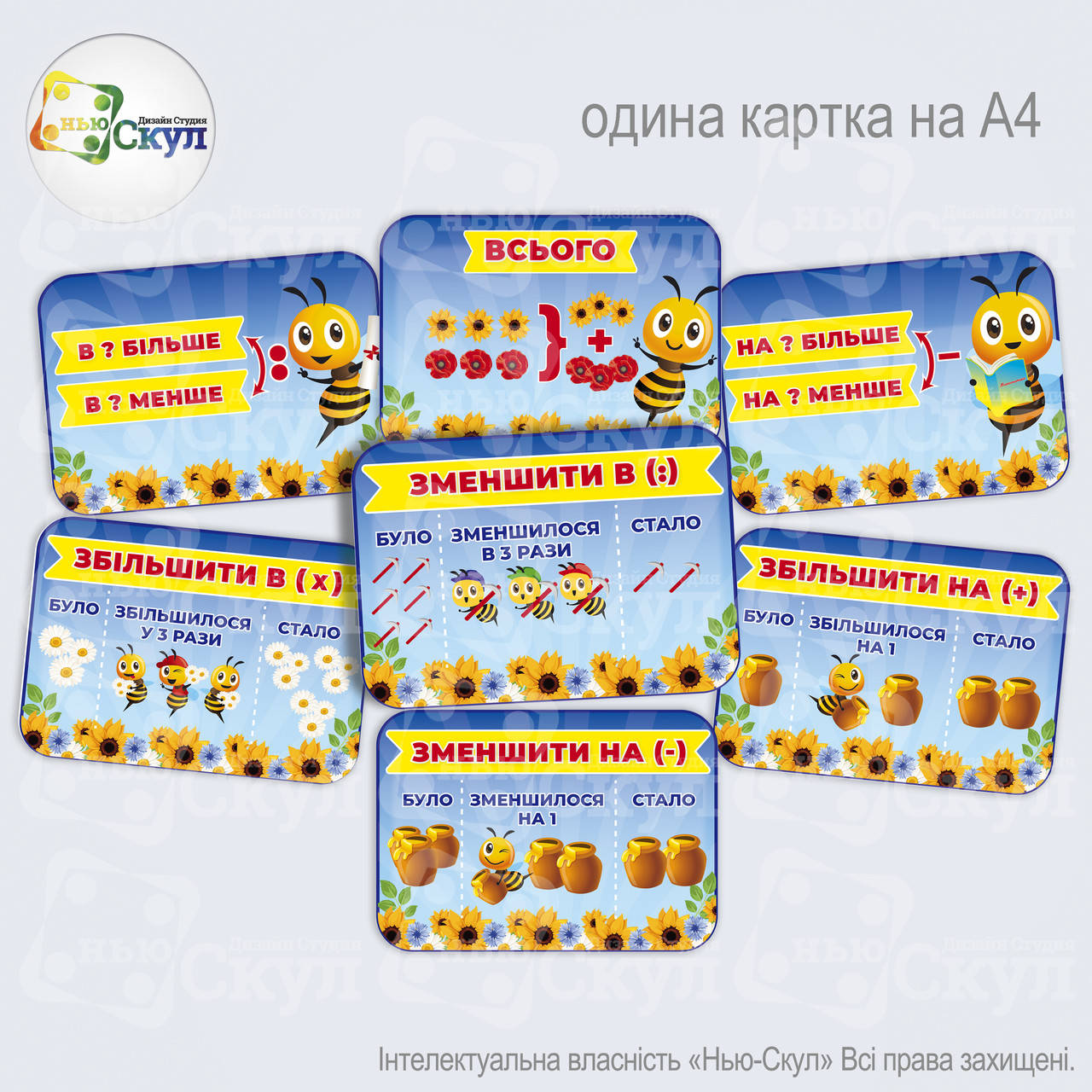

Математичні дії Бджілки