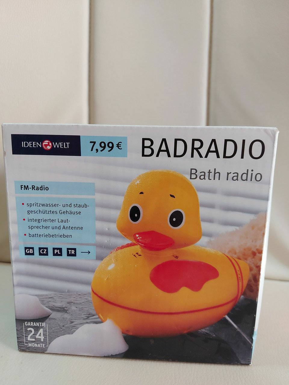 

Радиоприёмник FM для ванной комнаты BADRADIO Утенок размер 9,4×11,3×13,8 см. IDEEN Welt