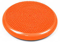 Балансировочная подушка до 120 кг массажная EasyFit (Изифит) Оранжевый