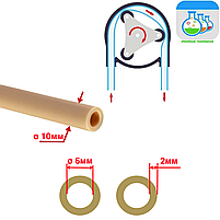 Трубка шланг ø10 мм / ø6 мм хімстійкий зі штуцерами для дозатора-насоса Seko PER, Microdos MP3-T та ін., фото 2