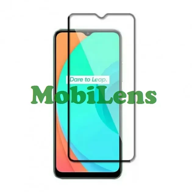 Realme C12, RMX2189, C11 RMX2185, C11 2021 RMX3231, C15 RMX2180, C21 RMX3201 Захисне скло чорне