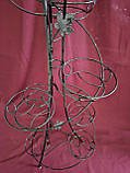 Підставка кована для квітів "Спіраль" на 10 вазонів чорна, фото 3