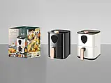 Аерофритюрниця для смаження без олії на 6 л з Air Fryer Su Tai ST-606 Фритюрниця на 1000 Вт для кухні (біла), фото 7